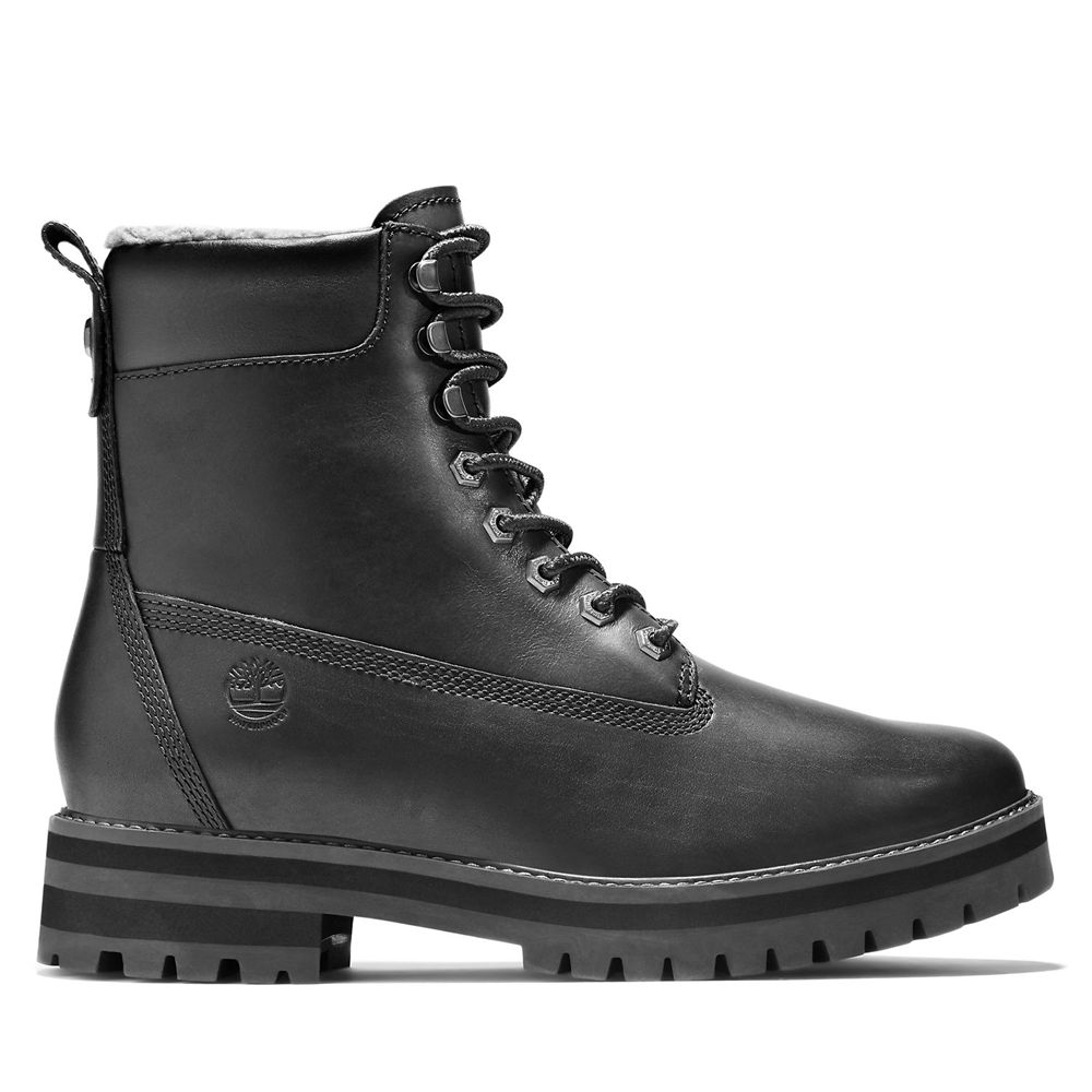 Ghete Iarna Timberland Barbati Negrii - Courma Guy Waterproof - Romania - MHJLDX425